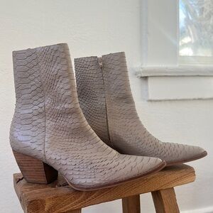 Matisse Caty Ankle Boot in Ivory Snake